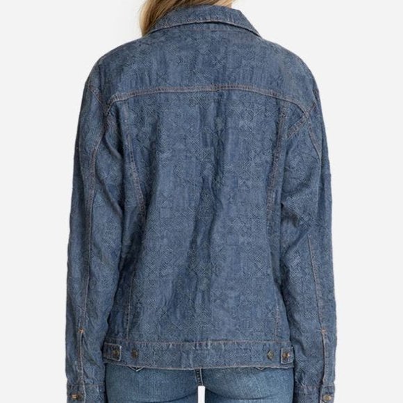 Johnny Was QIVA Embroidered Denim Jacket - Picture 2 of 8